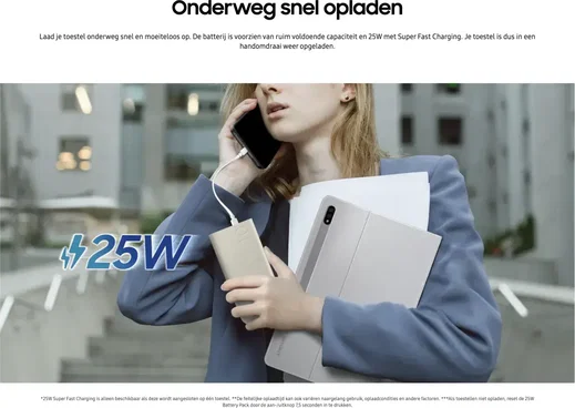 Originele Samsung 25W Fast Charge Duo USB-C Powerbank 10.000 mAh Beige afbeelding 2