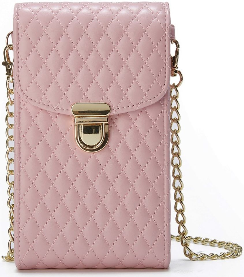 Universeel Crossbody Telefoontasje - Smartphone Schoudertasje Roze afbeelding 1
