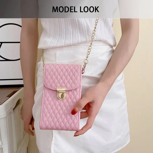 Universeel Crossbody Telefoontasje - Smartphone Schoudertasje Roze afbeelding 7