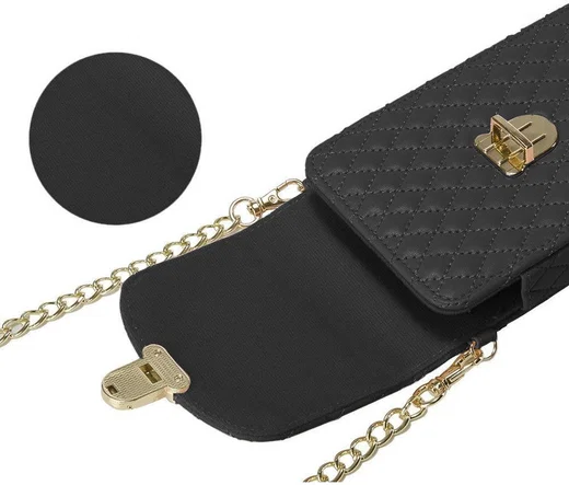 Universeel Crossbody Telefoontasje - Smartphone Schoudertasje Zwart afbeelding 4