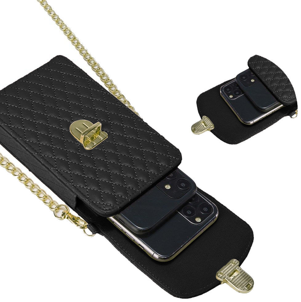 Universeel Crossbody Telefoontasje - Smartphone Schoudertasje Zwart afbeelding 7