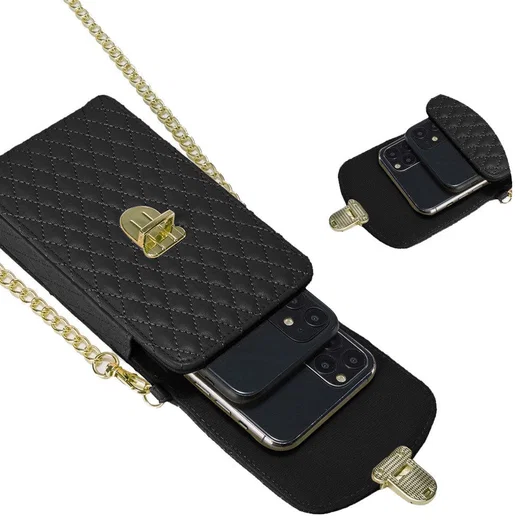 Universeel Crossbody Telefoontasje - Smartphone Schoudertasje Zwart afbeelding 7