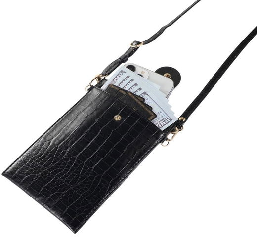 Universeel Crossbody Telefoontasje - Schoudertasje Smartphone Zwart afbeelding 6