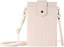 Universeel Crossbody Telefoontasje - Schoudertasje Smartphone Beige
