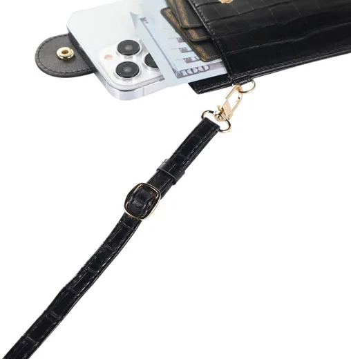 Universeel Crossbody Telefoontasje - Schoudertasje Smartphone Beige afbeelding 6