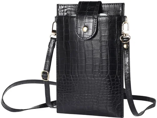 Universeel Crossbody Telefoontasje - Schoudertasje Smartphone Beige afbeelding 7
