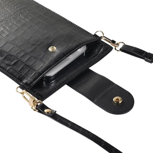 Universeel Crossbody Telefoontasje - Schoudertasje Smartphone Beige afbeelding 8