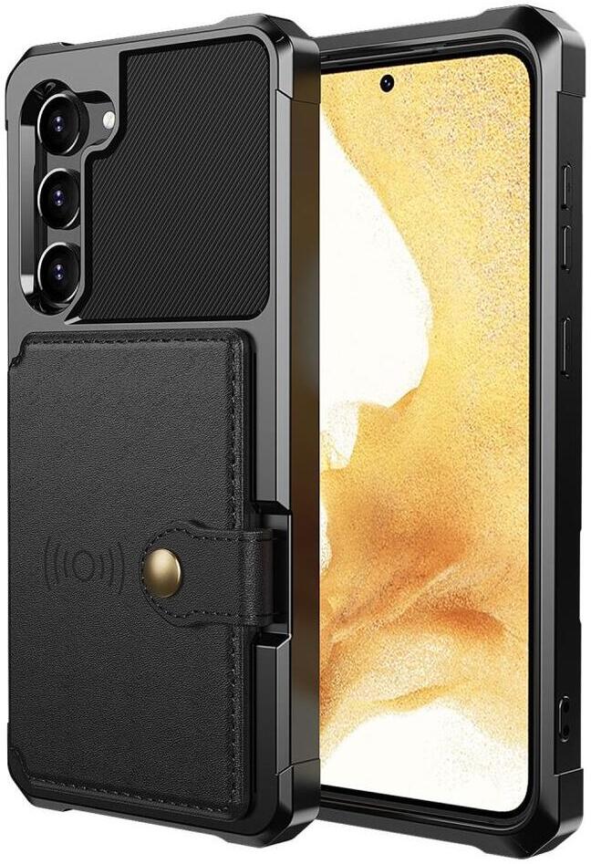 Samsung S23 Plus 3 in 1 Back Cover Portemonnee Hoesje Zwart afbeelding 8