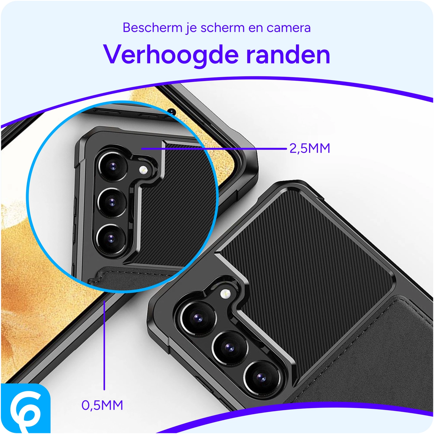 Samsung S23 Plus 3 in 1 Back Cover Portemonnee Hoesje Zwart afbeelding 4