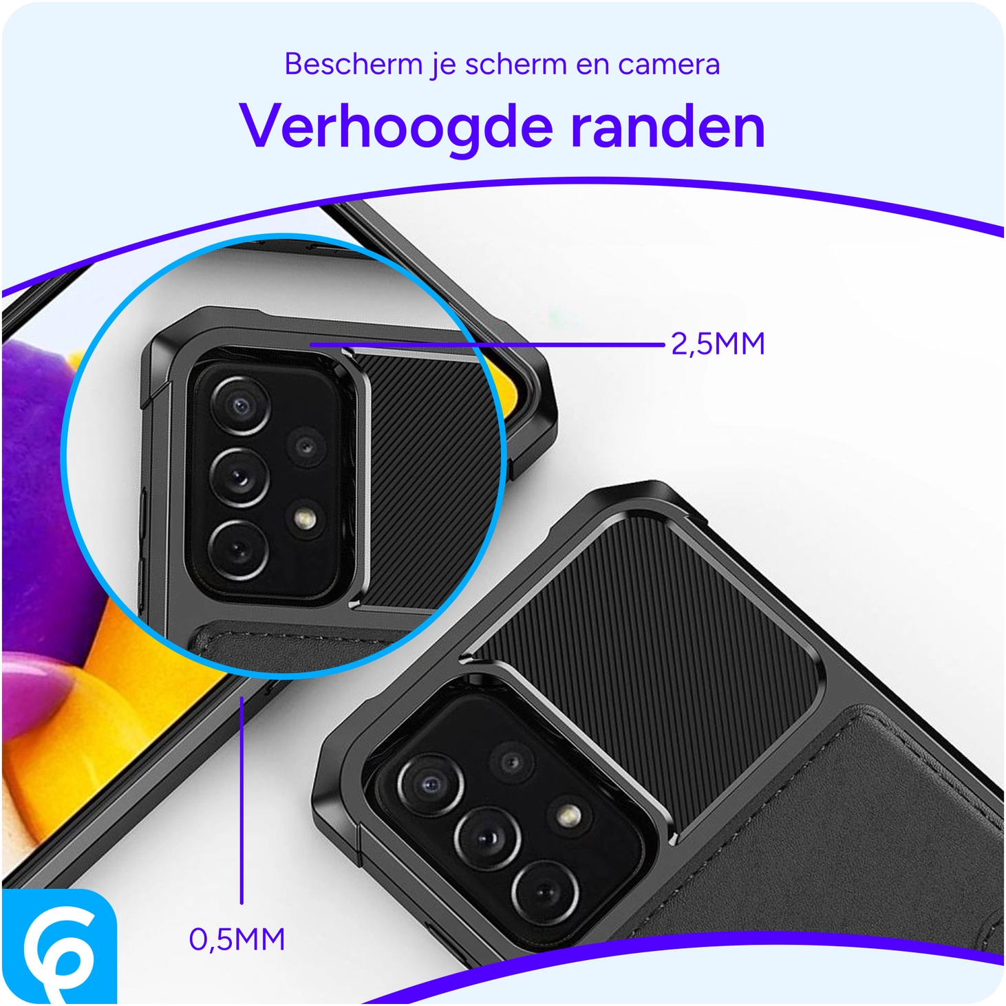 Samsung Galaxy A53 3 in 1 Back Cover Portemonnee Hoesje Zwart afbeelding 7