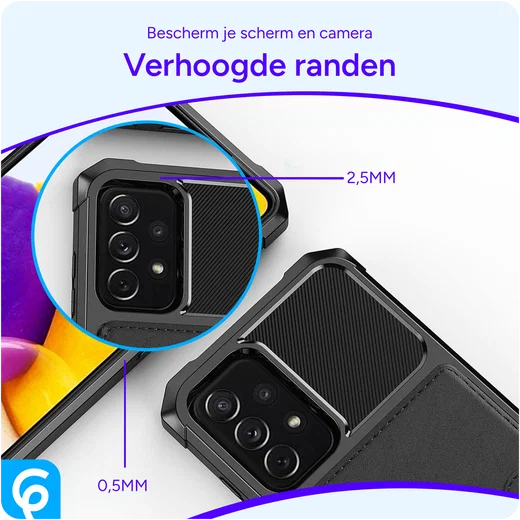 Samsung Galaxy A53 3 in 1 Back Cover Portemonnee Hoesje Zwart afbeelding 7