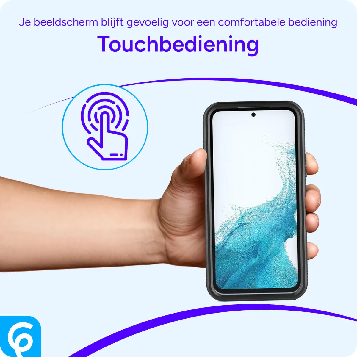 Samsung Galaxy A34 Hoesje Full Protect 360° Cover Hybride Zwart afbeelding 5