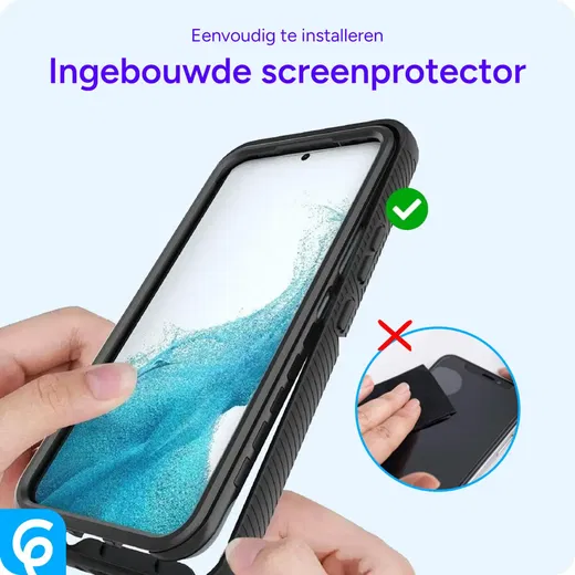 Samsung Galaxy A34 Hoesje Full Protect 360° Cover Hybride Zwart afbeelding 7