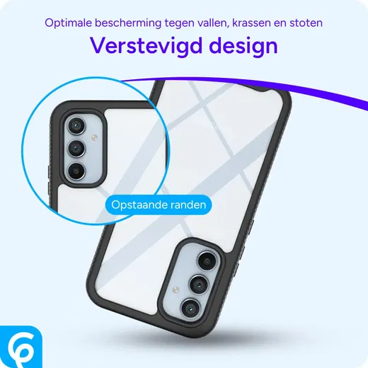 Samsung Galaxy A34 Hoesje Full Protect 360° Cover Hybride Zwart afbeelding 2