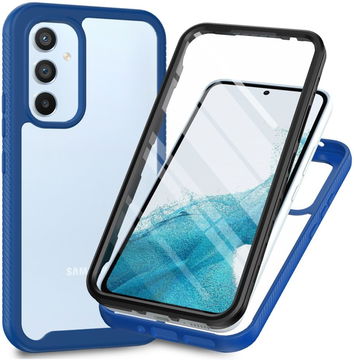 Samsung Galaxy A34 Hoesje Full Protect 360° Cover Hybride Blauw