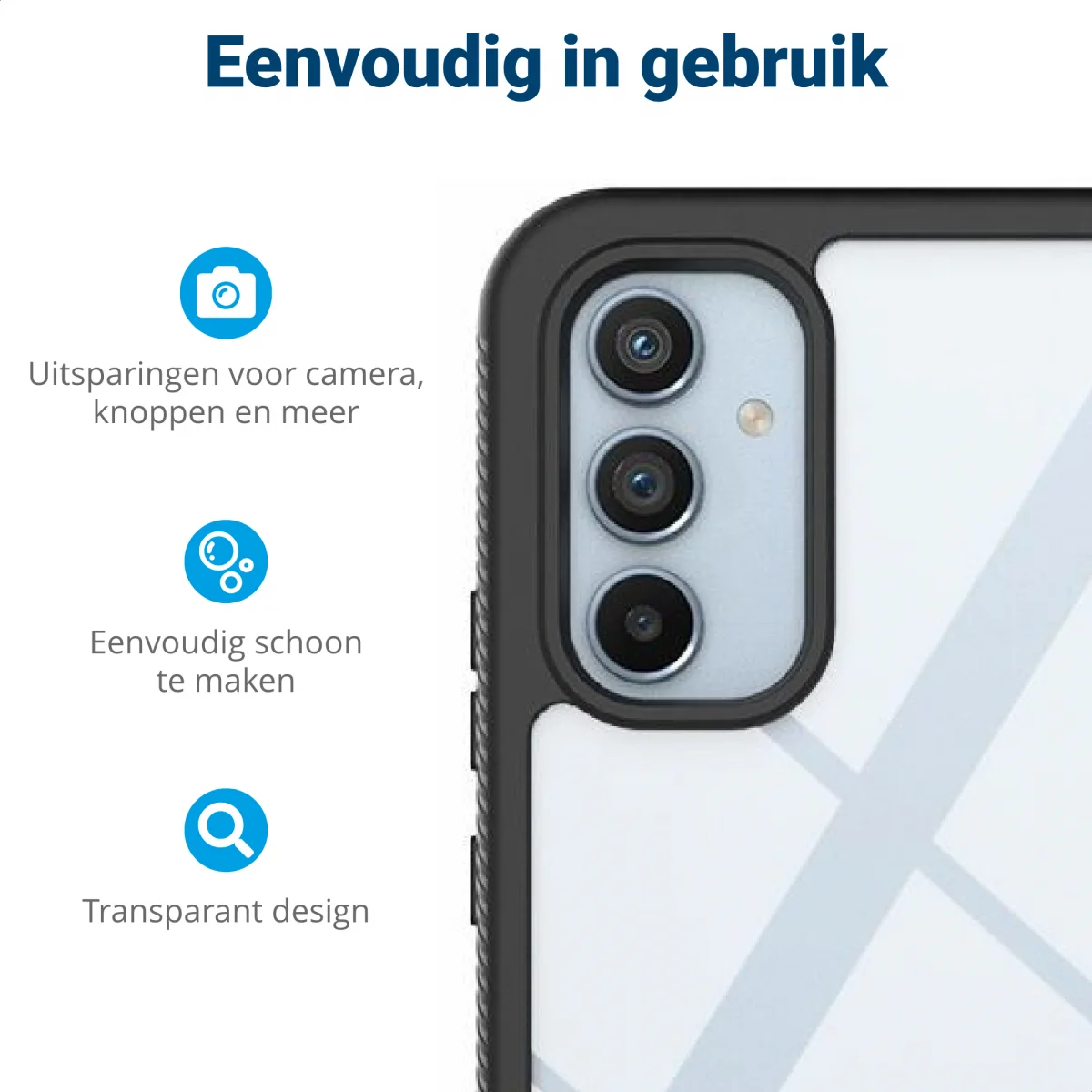 Samsung Galaxy A34 Hoesje Full Protect 360° Cover Hybride Blauw afbeelding 5