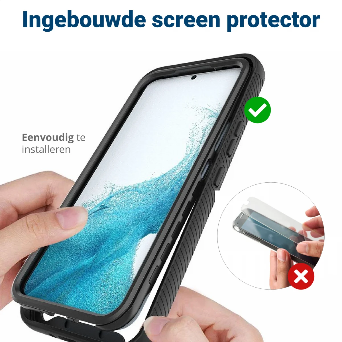 Samsung Galaxy A34 Hoesje Full Protect 360° Cover Hybride Rood afbeelding 7