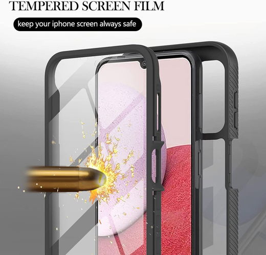 Samsung Galaxy A34 Hoesje Full Protect 360° Cover Hybride Rood afbeelding 9