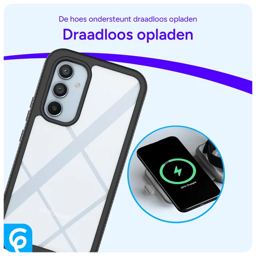 Samsung Galaxy A54 Hoesje Full Protect 360° Cover Hybride Zwart afbeelding 7
