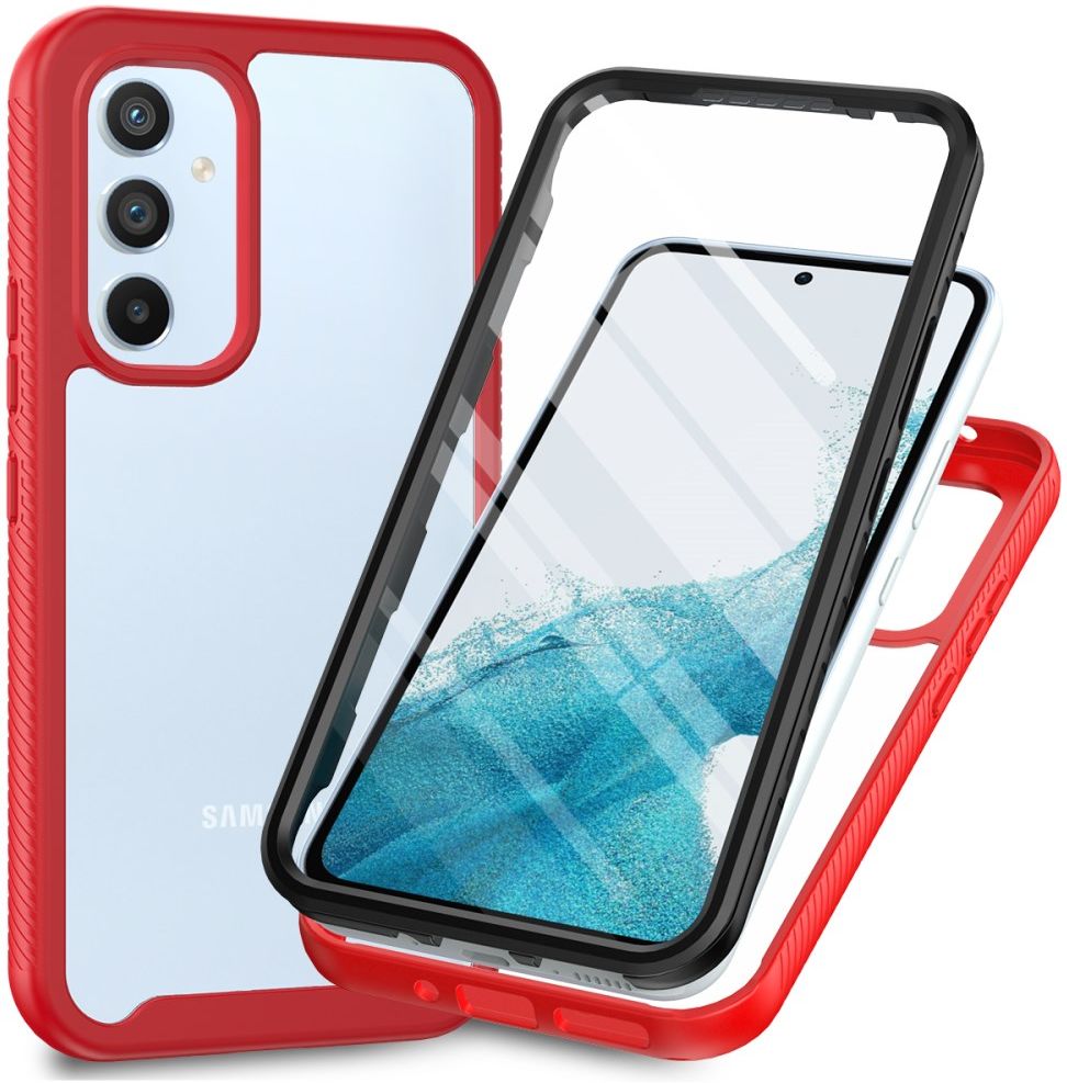 Samsung Galaxy A54 Hoesje Full Protect 360° Cover Hybride Rood afbeelding 1