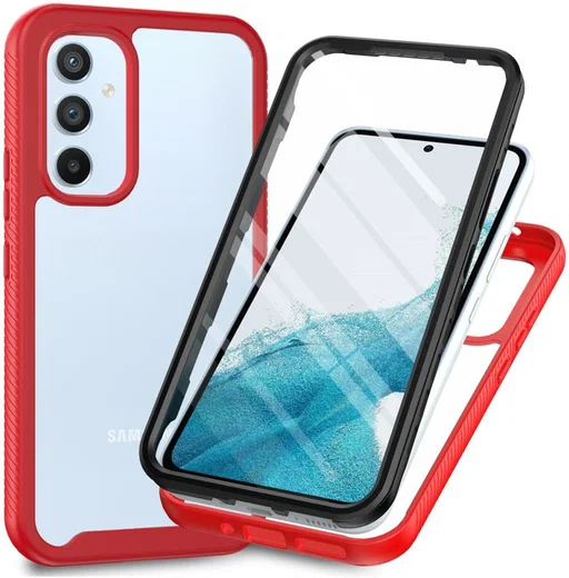 Samsung Galaxy A54 Hoesje Full Protect 360° Cover Hybride Rood afbeelding 1