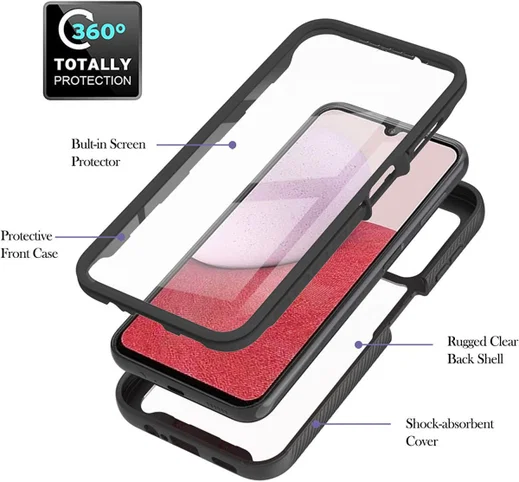 Samsung Galaxy A54 Hoesje Full Protect 360° Cover Hybride Rood afbeelding 9