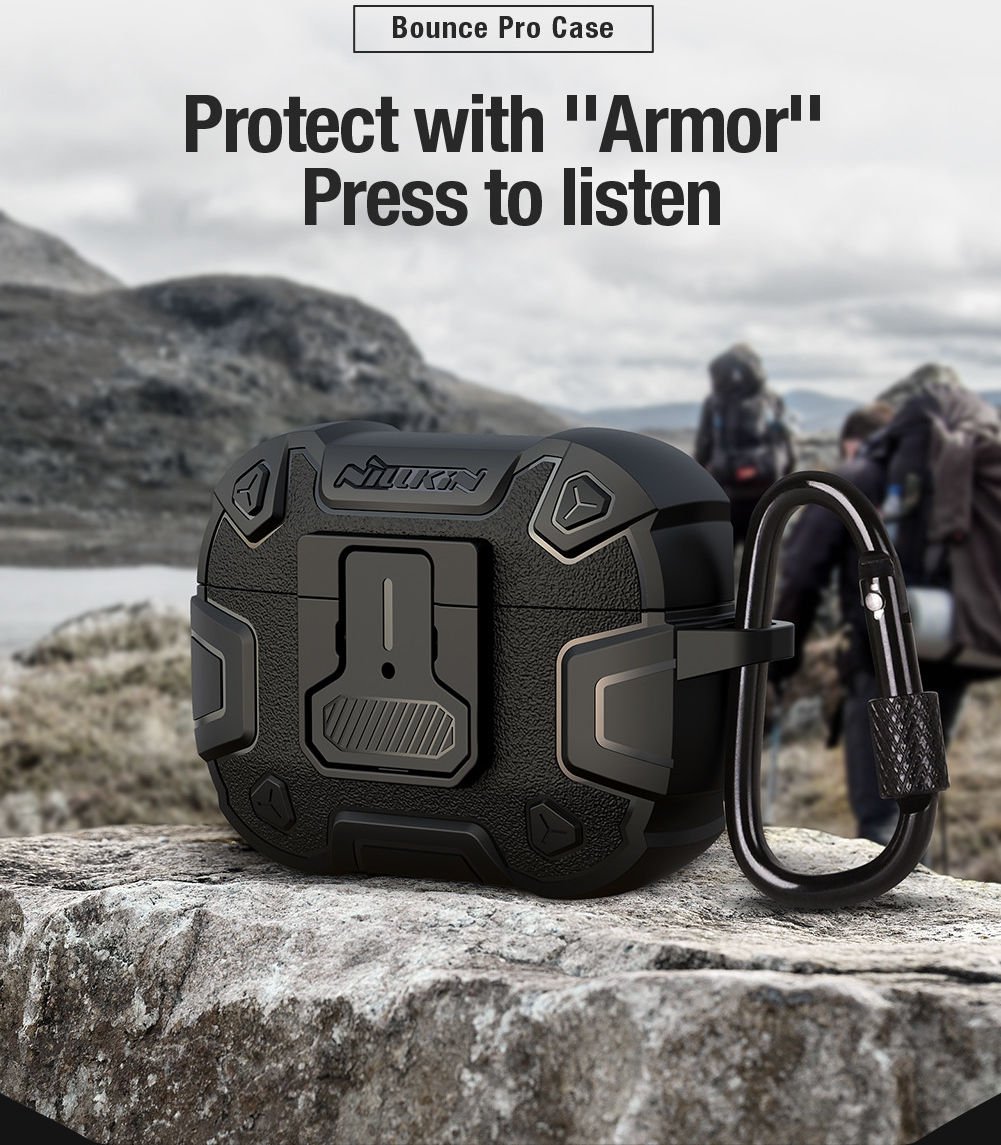 Nillkin Bounce Pro Apple AirPods Pro Hoesje Schokbestendig Blauw afbeelding 4
