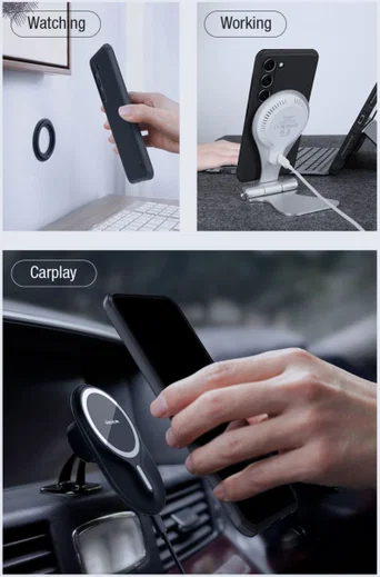 Nillkin Frosted Shield Samsung Galaxy S23 Hoesje MagSafe Zwart afbeelding 3