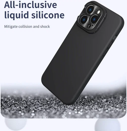 Nillkin Lens Wing iPhone 14 Pro Hoesje Siliconen met MagSafe Blauw afbeelding 5