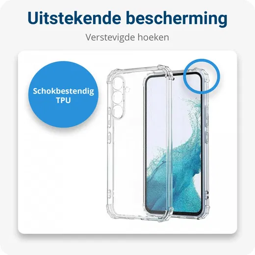 Samsung Galaxy A34 Hoesje met Koord Schokbestendig TPU Transparant afbeelding 2