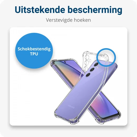 Samsung Galaxy A54 Hoesje met Koord Schokbestendig TPU Transparant afbeelding 2