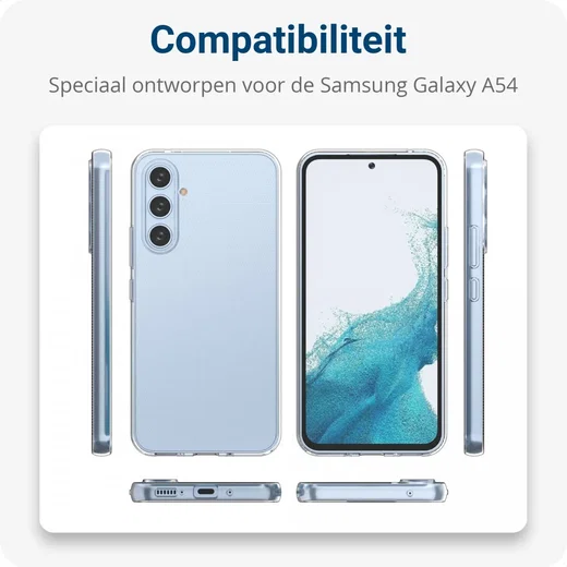 Samsung Galaxy A54 Hoesje met Koord Schokbestendig TPU Transparant afbeelding 4