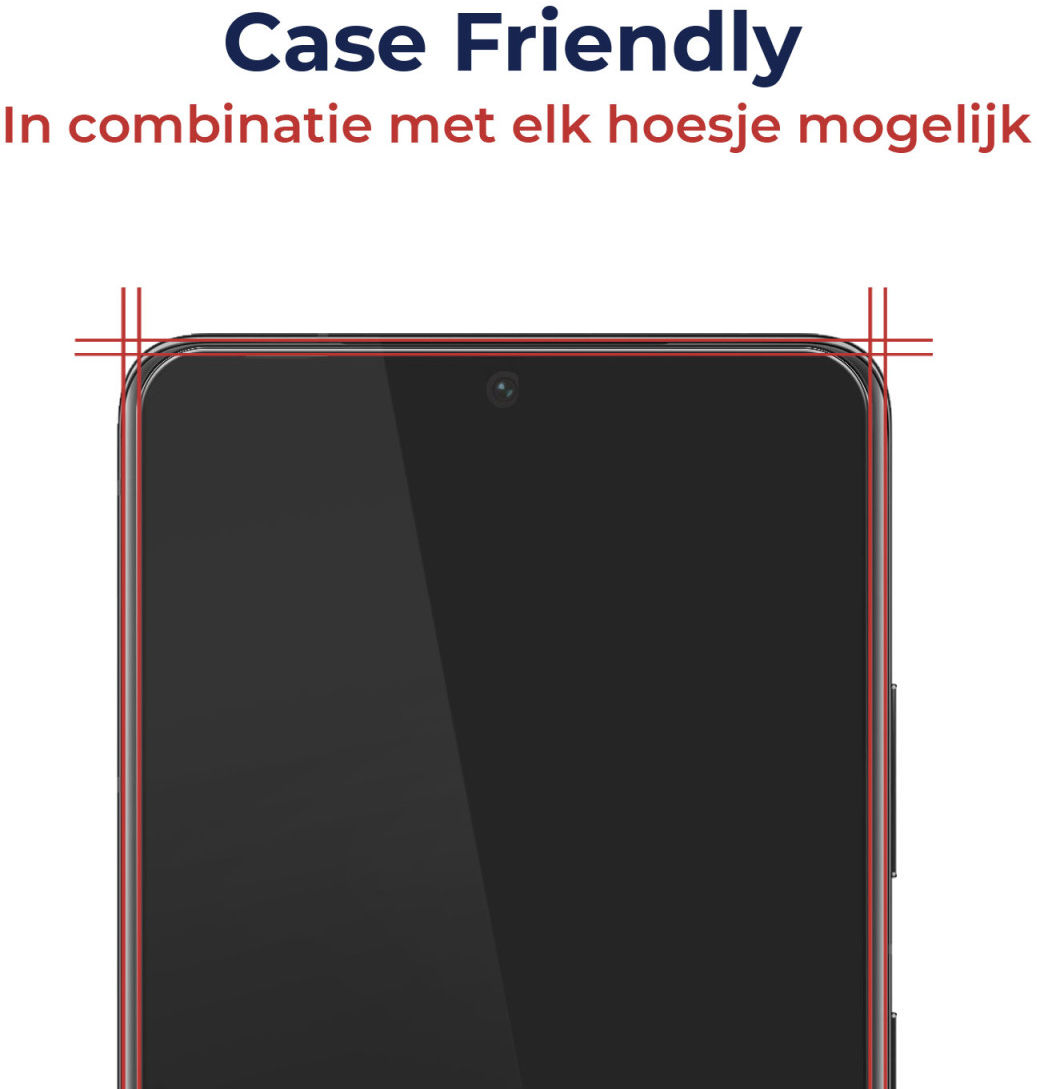 Rosso Samsung Galaxy S23 Tempered Glass Fingerprint en Case Friendly afbeelding 6