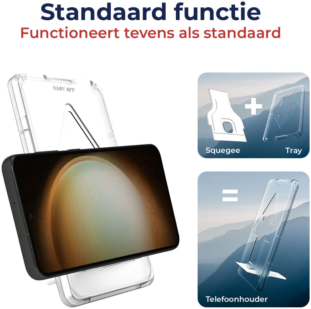 Rosso Samsung Galaxy S23 Tempered Glass Fingerprint en Case Friendly afbeelding 8