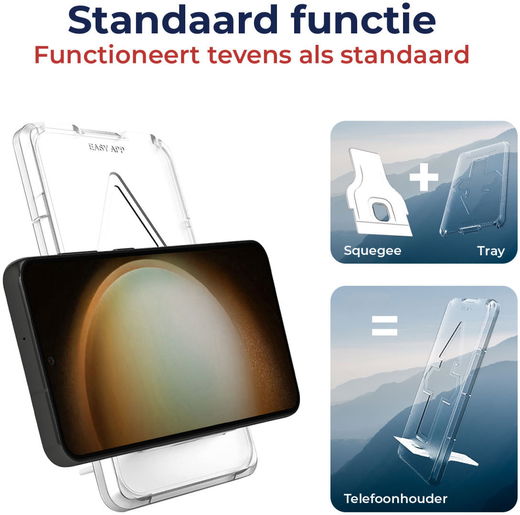 Rosso Samsung Galaxy S23 Tempered Glass Fingerprint en Case Friendly afbeelding 8