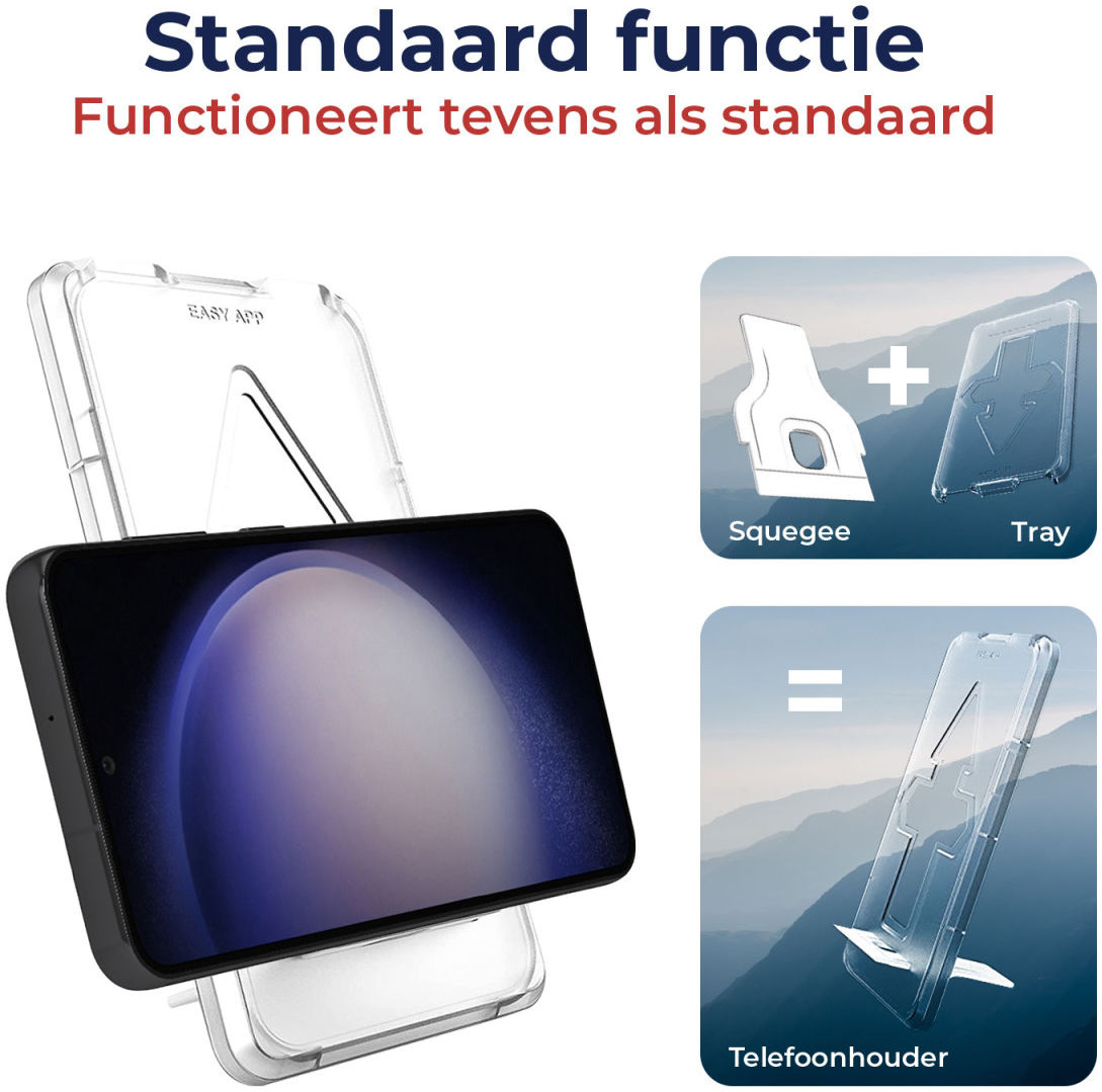 Rosso Samsung Galaxy S23 Plus Tempered Glass Fingerprint Case Friendly afbeelding 6