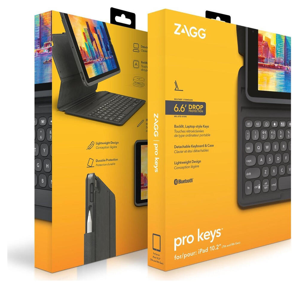 ZAGG Pro Keys iPad 10.2 (2021/2020/2019) Hoes met Toetsenbord Zwart afbeelding 13