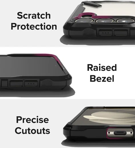 Ringke Fusion X Samsung Galaxy S23 Hoesje Back Cover Transparant Zwart afbeelding 10