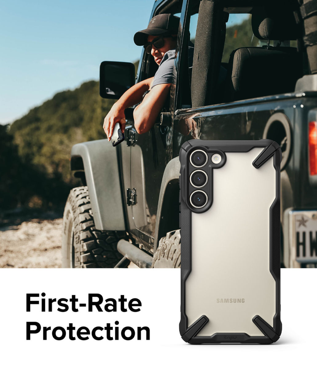 Ringke Fusion X Samsung Galaxy S23 Hoesje Back Cover Transparant Zwart afbeelding 5