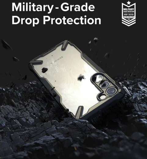 Ringke Fusion X Samsung Galaxy S23 Hoesje Back Cover Transparant Zwart afbeelding 4