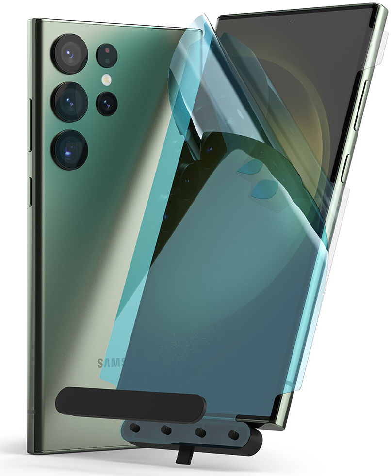 Ringke Dual Easy Film Samsung Galaxy S23 Ultra Screen Protector 2-Pack afbeelding 2