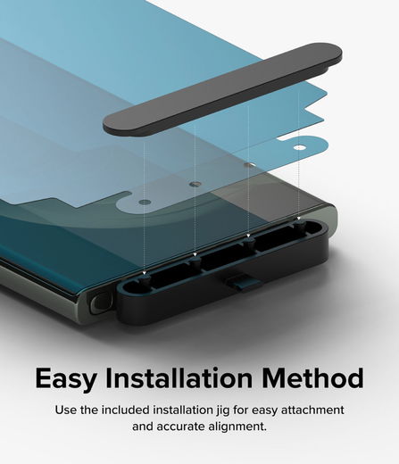 Ringke Dual Easy Film Samsung Galaxy S23 Ultra Screen Protector 2-Pack afbeelding 5