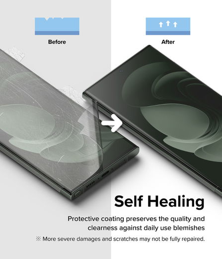 Ringke Dual Easy Film Samsung Galaxy S23 Ultra Screen Protector 2-Pack afbeelding 8