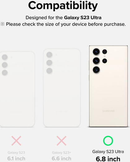 Ringke Dual Easy Film Samsung Galaxy S23 Ultra Screen Protector 2-Pack afbeelding 14