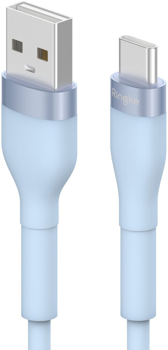 Ringke Pastel 2.4A USB 2.0 naar USB-C Snellaad Kabel 12W 2 Meter Blauw afbeelding 1