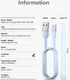 Ringke Pastel 2.4A USB 2.0 naar USB-C Snellaad Kabel 12W 2 Meter Blauw afbeelding 11