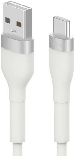 Ringke Pastel 2.4A USB 2.0 naar USB-C Snellaad Kabel 12W 2 Meter Wit afbeelding 1
