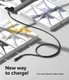 Ringke Pastel 3A USB-C Snellaad Kabel PD 3.0 en QC 3.0 60W 1.2M Zwart afbeelding 7