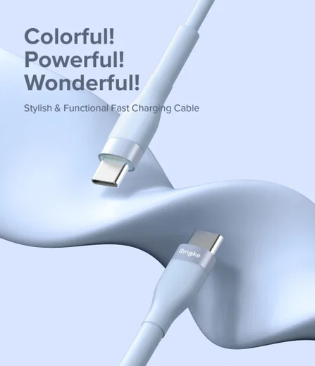 Ringke Pastel 3A USB-C Snellaad Kabel PD 3.0 en QC 3.0 60W 2M Paars afbeelding 10