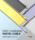 Ringke Pastel 3A USB-C Snellaad Kabel PD 3.0 en QC 3.0 60W 2M Paars afbeelding 11